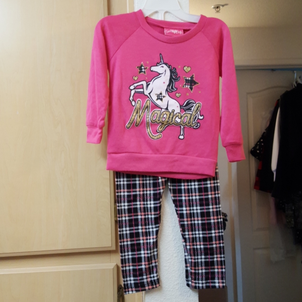 GIRLY PINK Girls 2pc Pants Set